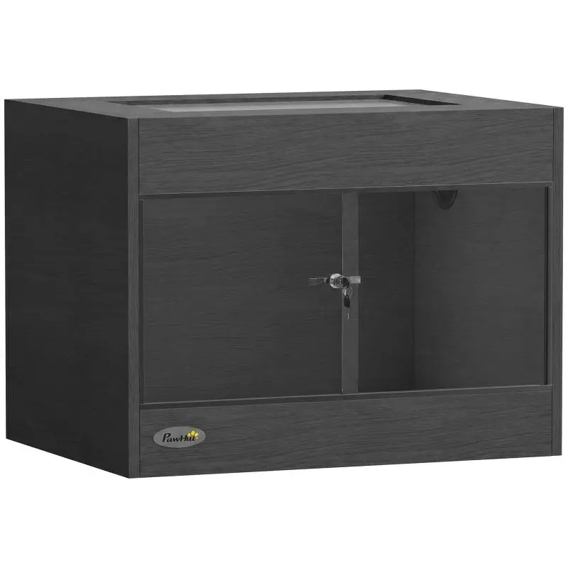 OSB Wood Terrarium with Tempered Glass Door, 60 x 45 x 45 cm