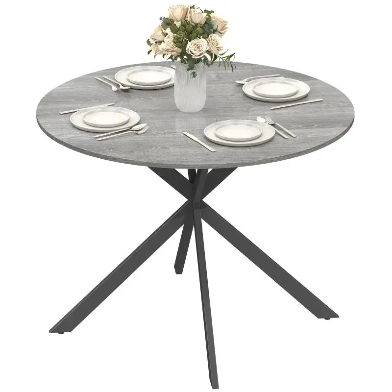 Round Dining Table, 100 cm, Grey
