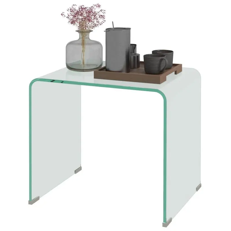 Rectangular Glass Coffee Table, Transparent