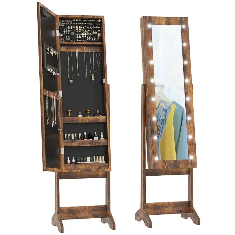 Jewellery Cabinet with Mirror and LED Lights