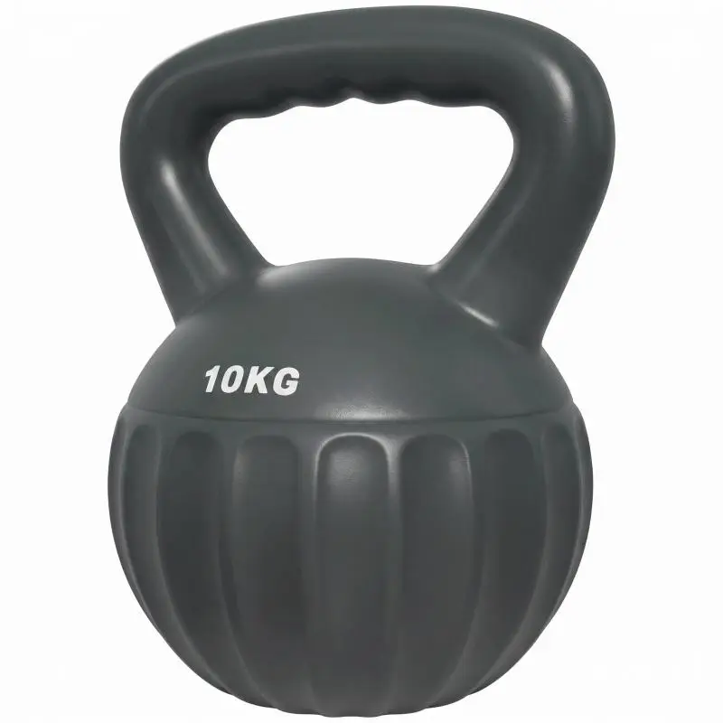 10 kg Kettlebell with Non-Slip Handle, Grey