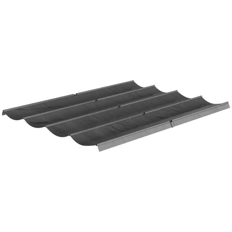 Retractable Pergola Canopy for 4 x 3 m Pergola, Fabric Only (392 x 350 cm), Dark Grey
