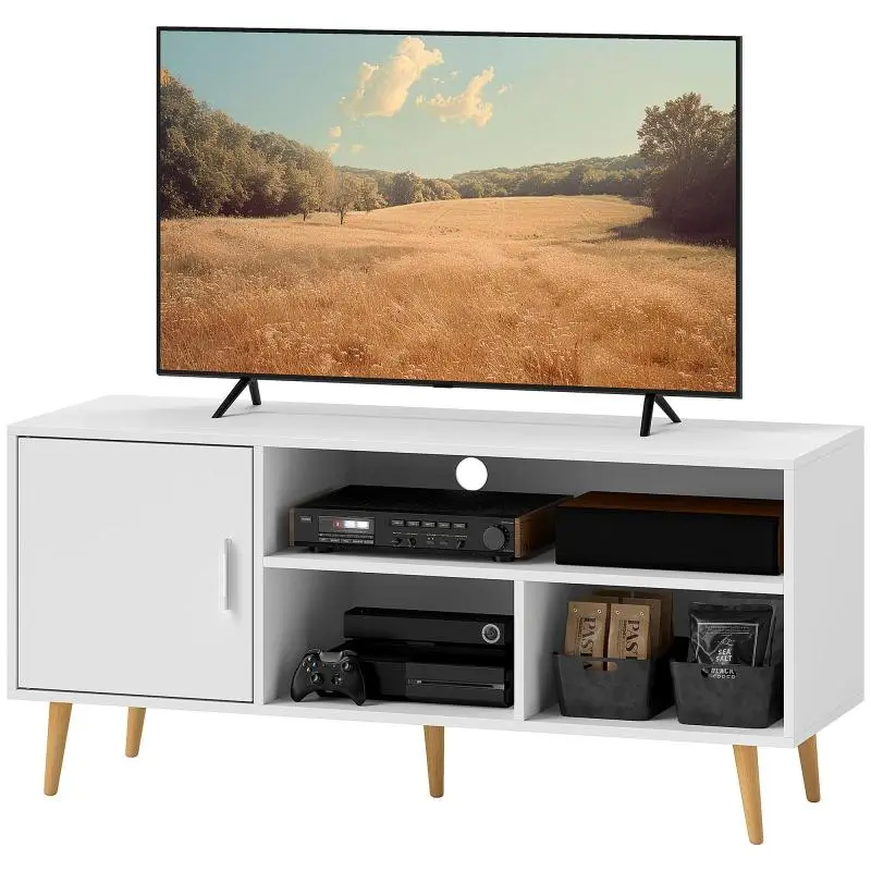 TV Stand for TVs up to 60 Inches, White