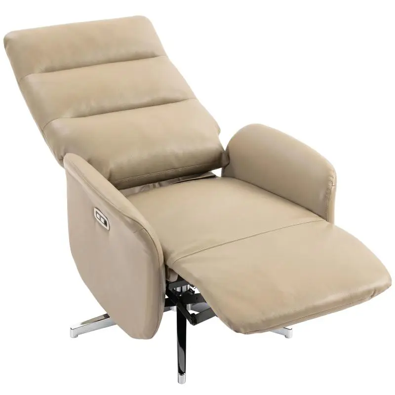Electric Reclining Relax Armchair (160 Degrees) with Footrest, Brown