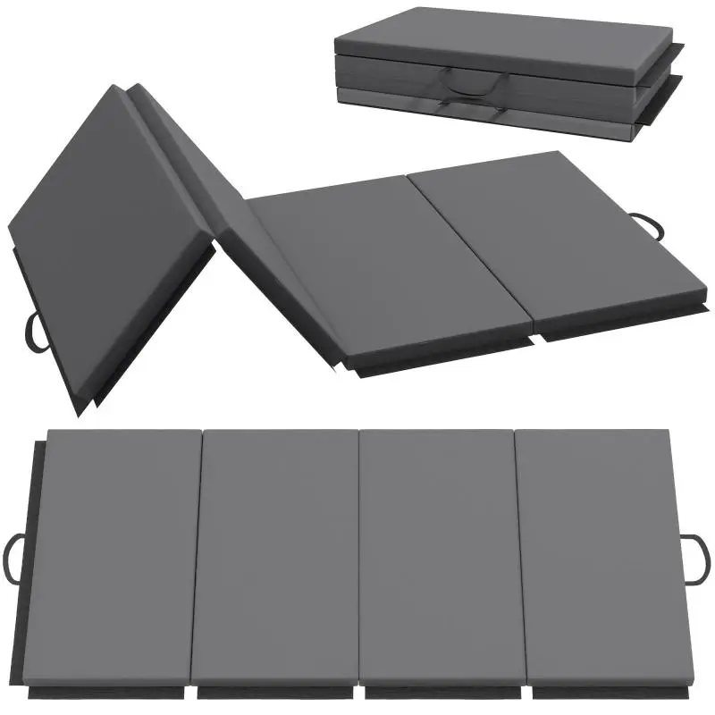 Foldable Exercise Mat, 180 x 80 cm, Grey