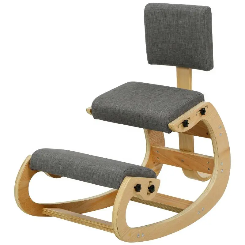 Ergonomic Rocking Kneeling Chair with Backrest