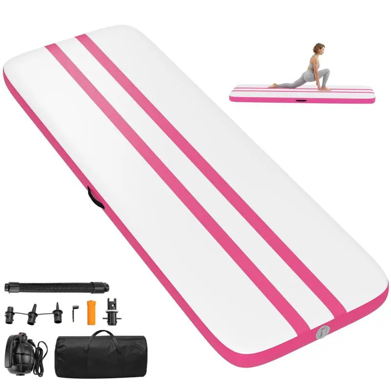 Inflatable Gymnastics Mat, 3.05 m, with Electric Pump