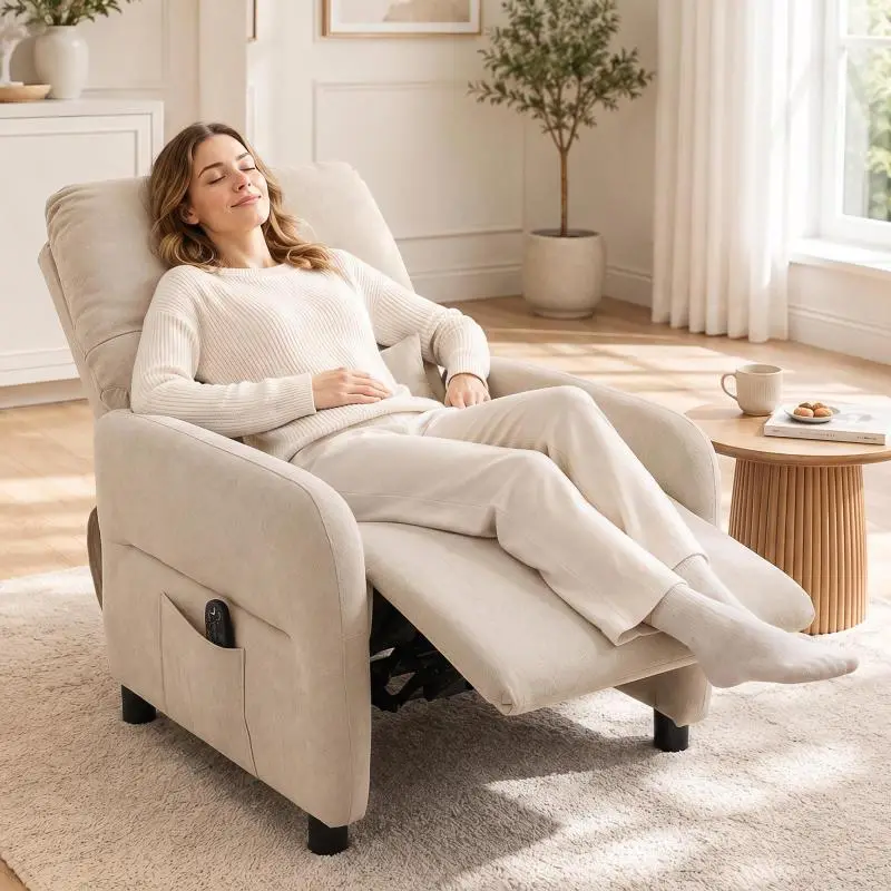 Reclining Armchair with Heat and Vibration Massage