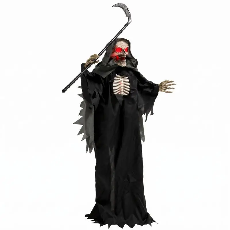 Animated Halloween Grim Reaper Decoration, 170 cm