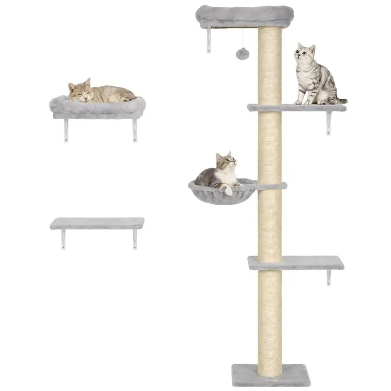 Cat Climbing Wall Set with Hammock