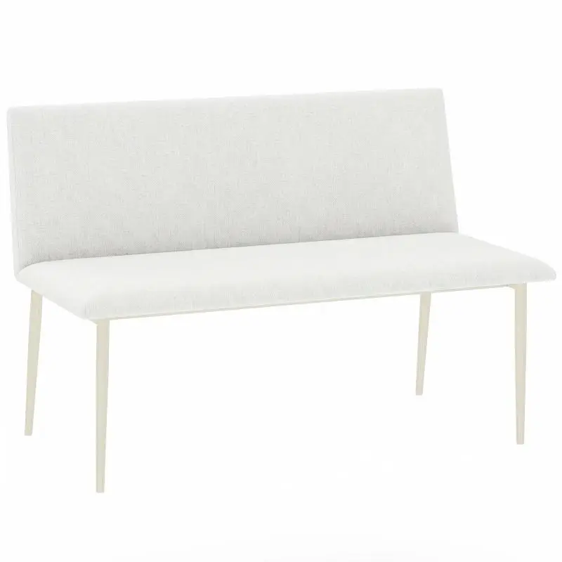 Armless Dining Bench, 120 cm, Cream