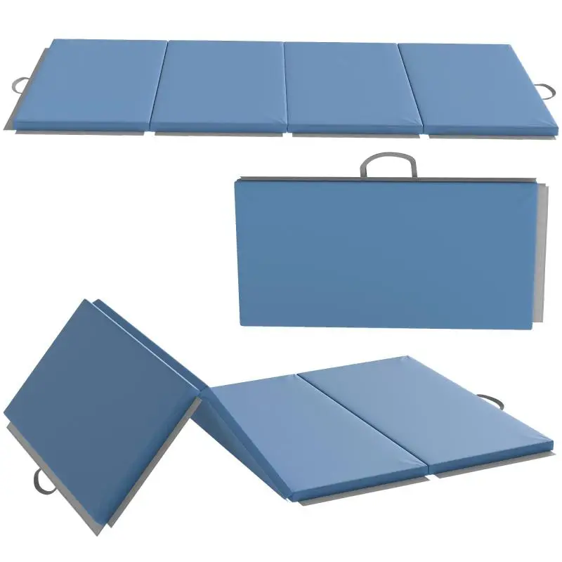Foldable Fitness Mat 240 x 120 x 5 cm, Light Blue