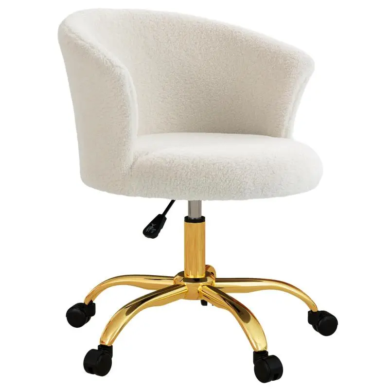 Height-Adjustable Desk Chair, White