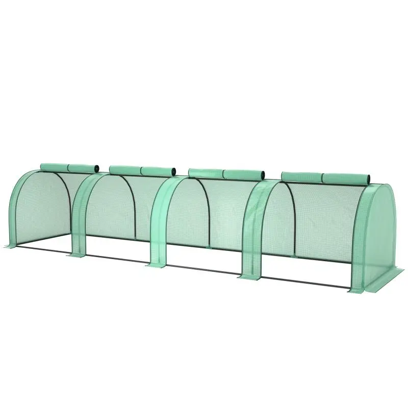 Steel Greenhouse, 395 cm, Green