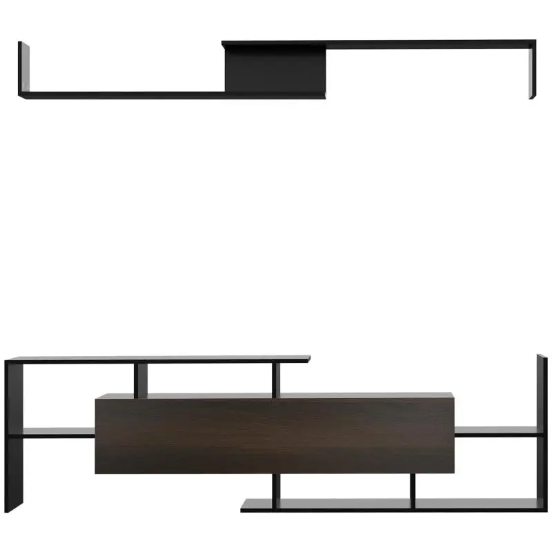 TV Stand with Wall Shelf