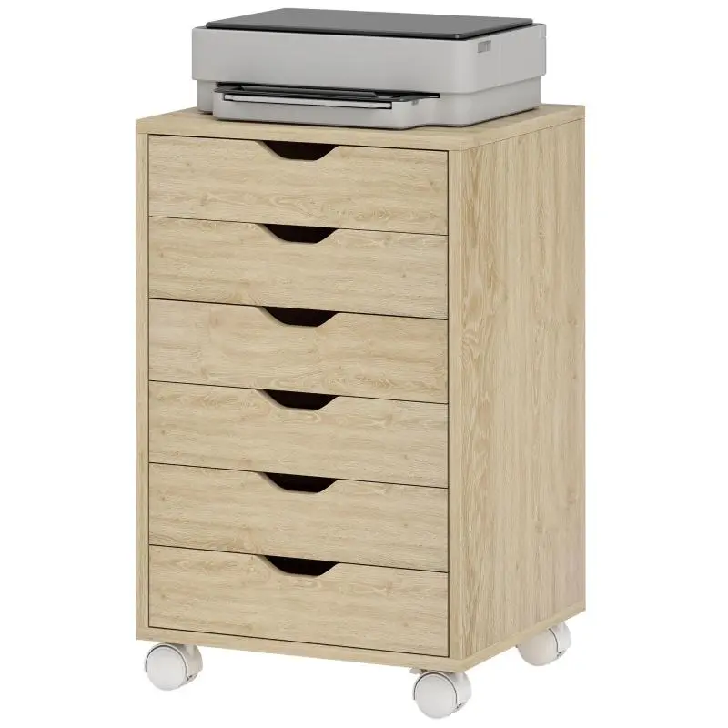 6-Drawer Office Chest on Wheels