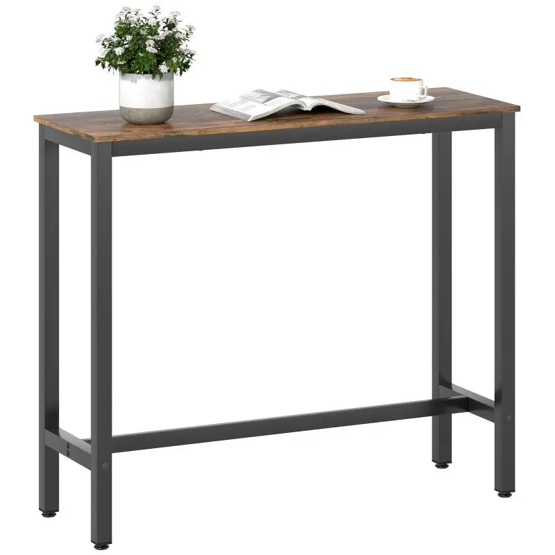 Rectangular High Bar Table, 120 x 40 x 100 cm
