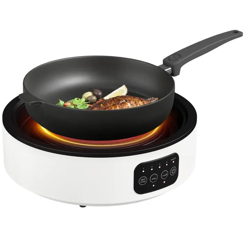 2000 W Electric Infrared Hot Plate with Grill, White