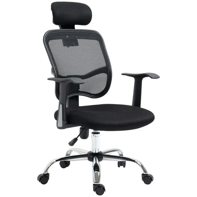 Ergonomic Office Chair with Headrest, Black