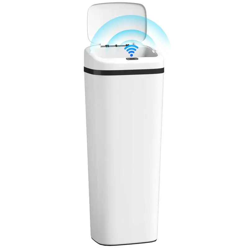 50 L Infrared Sensor Bin, White