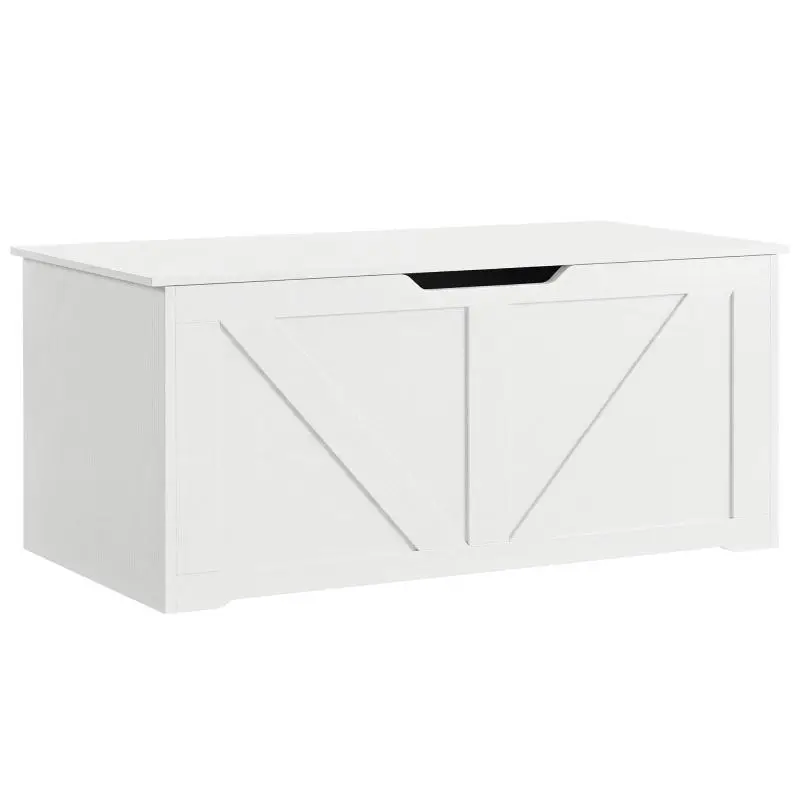 Storage Chest, 100 cm, White Wood-Effect Finish