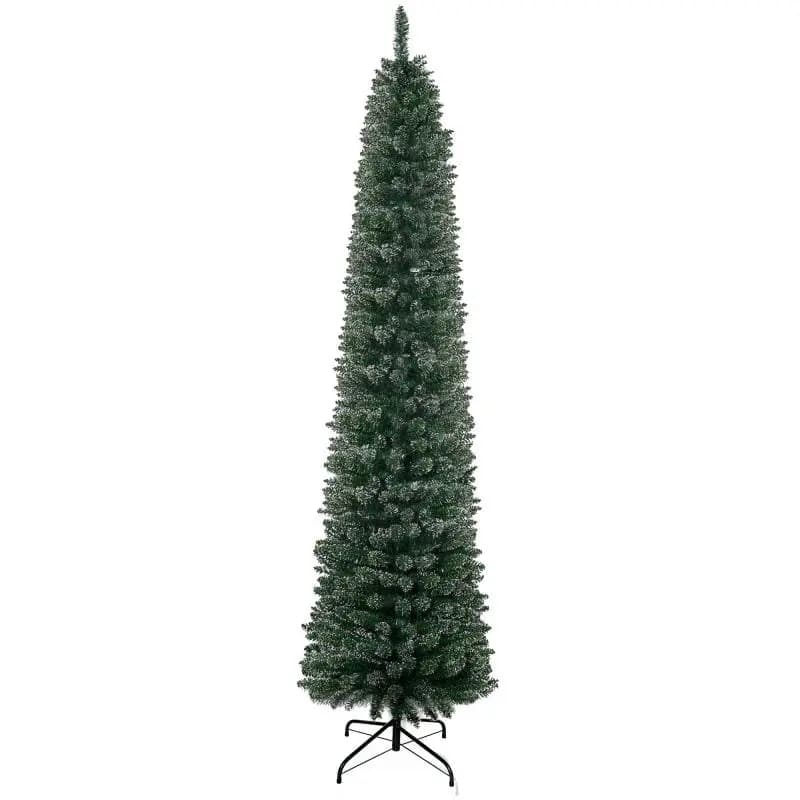 Slim Flocked Christmas Tree, 225 cm