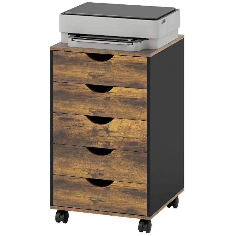 5-Drawer Office Chest with Castors