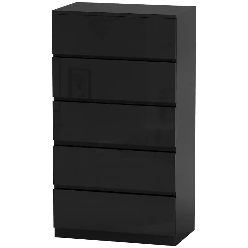 5-Drawer Chest of Drawers, Black