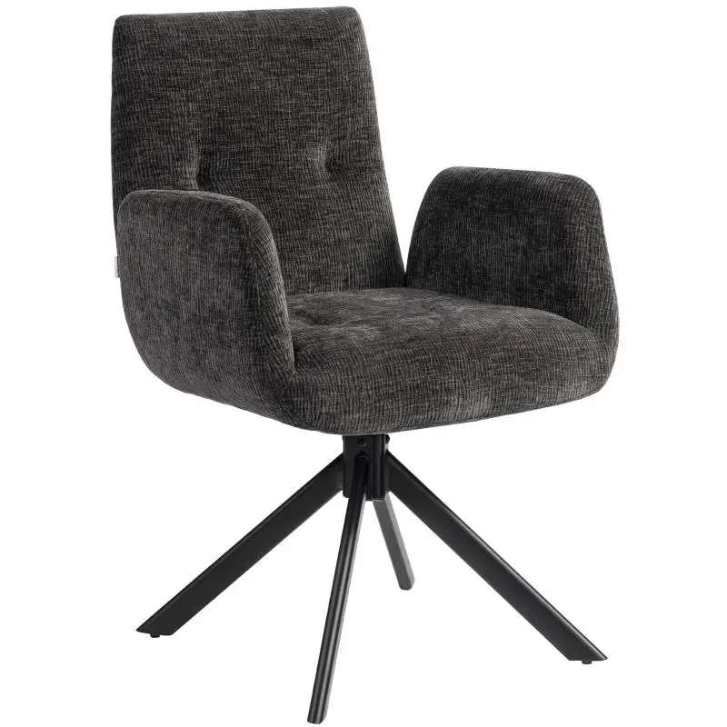 Swivel Bedroom Armchair, Black