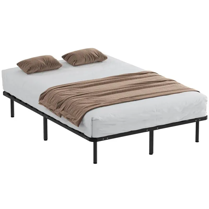 Double Bed Frame with Slats and Underbed Storage