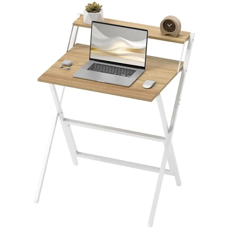 Foldable Desk with Monitor Stand, 70 cm