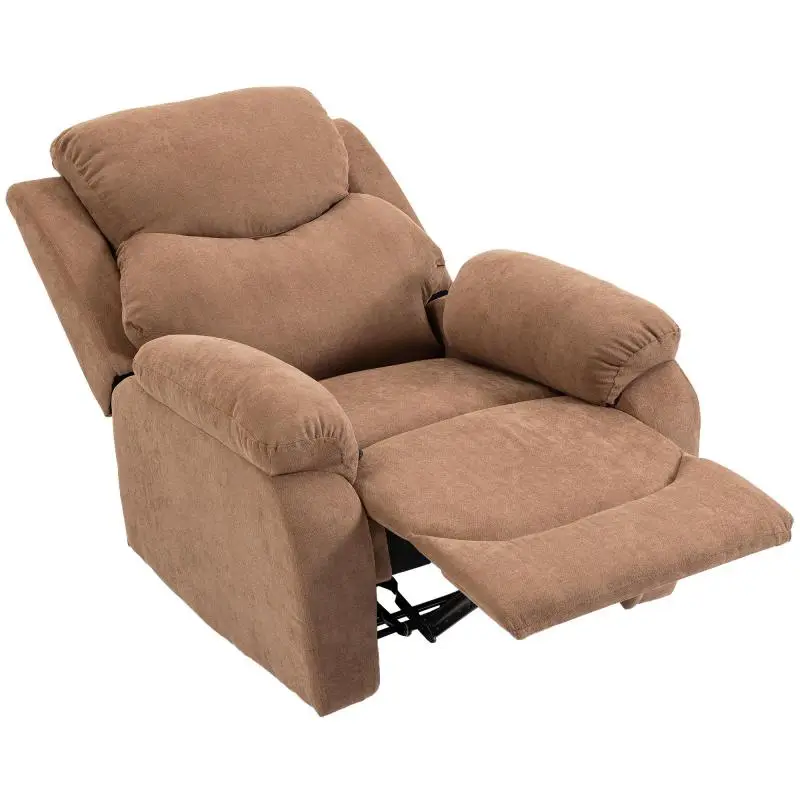 Reclining Armchair with Footrest, Dark Brown