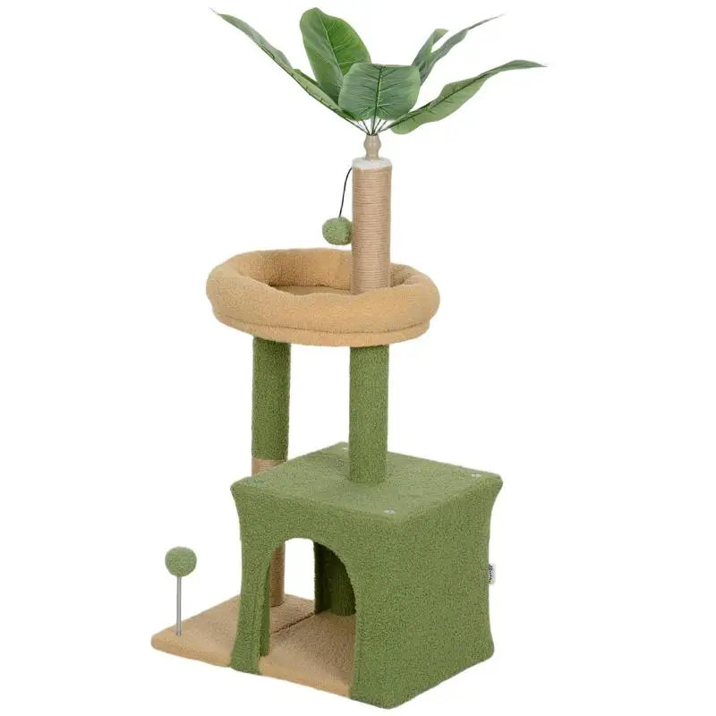 Cat Tree with Cave and Play Balls