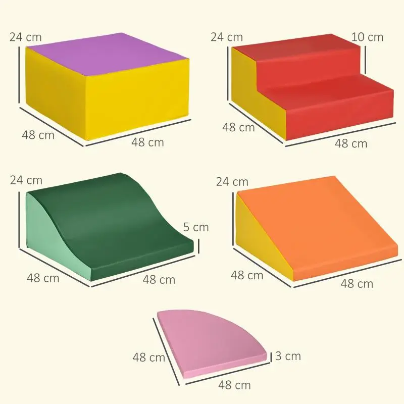 Foam Building Blocks, 6-Piece Set