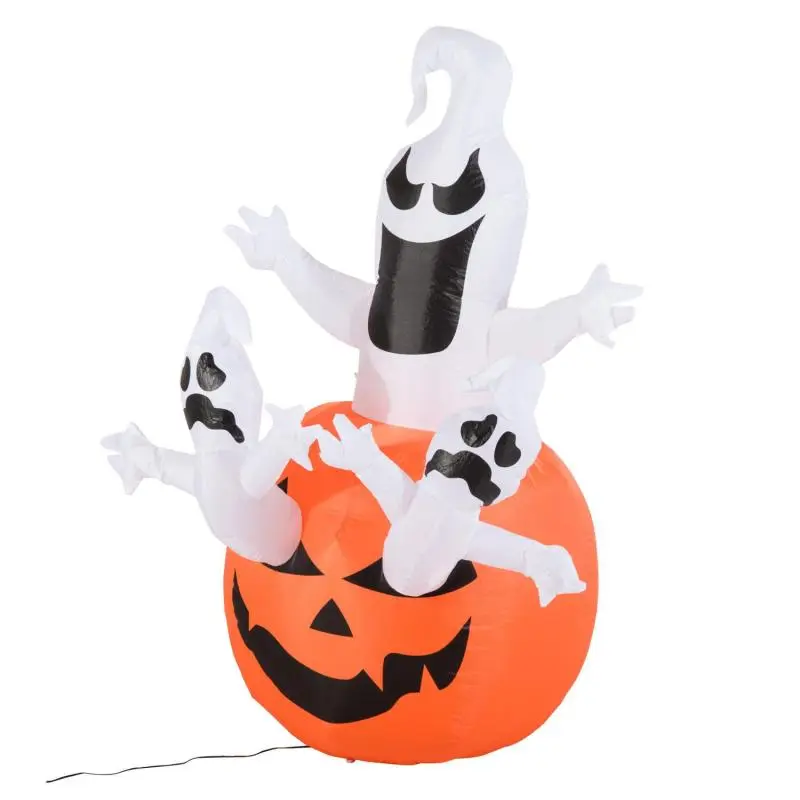 Inflatable Pumpkin Ghost Halloween Decoration, 180 cm