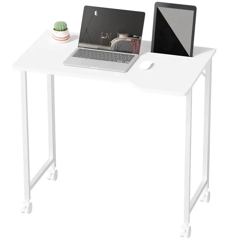Foldable Desk with Wheels, 80 x 52 x 75 cm