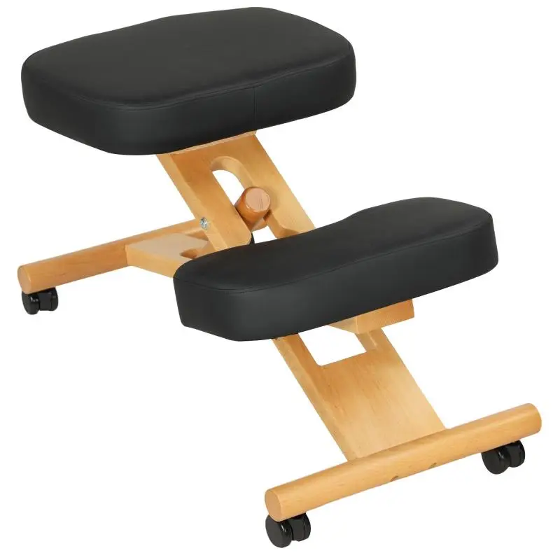 Kneeling Chair with Wheels, Black
