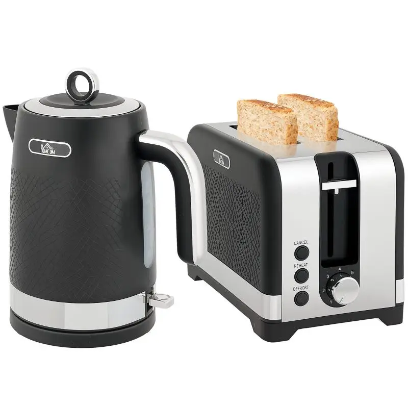 Kettle and Toaster Set, Grey