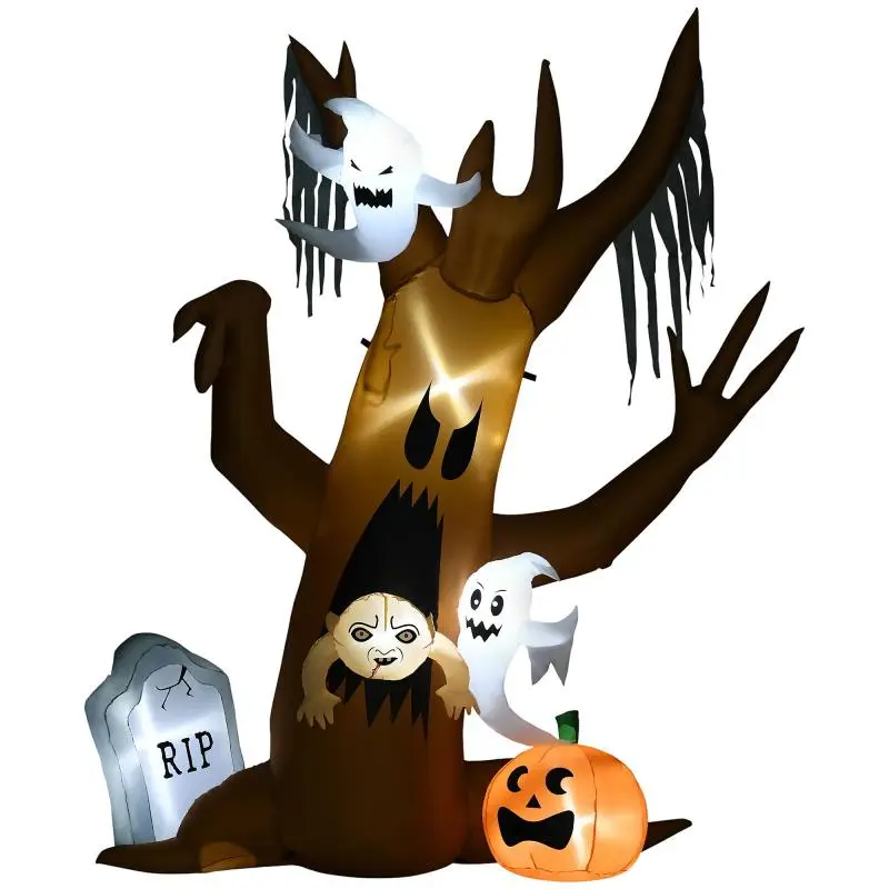 Self-Inflating Ghost Tree with LED Lights, 240 cm