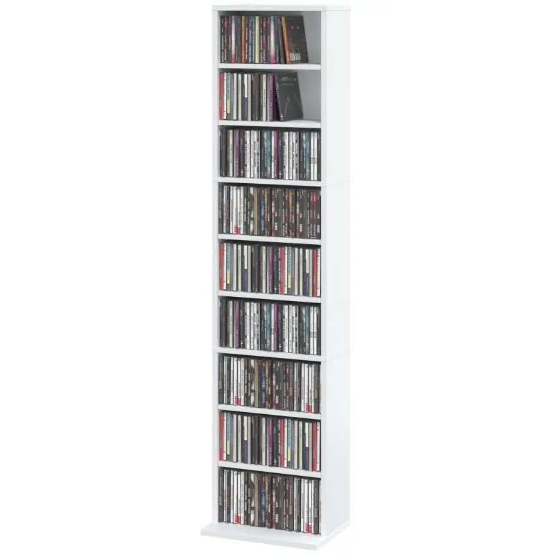 CD/DVD Rack with 6 Adjustable Shelves