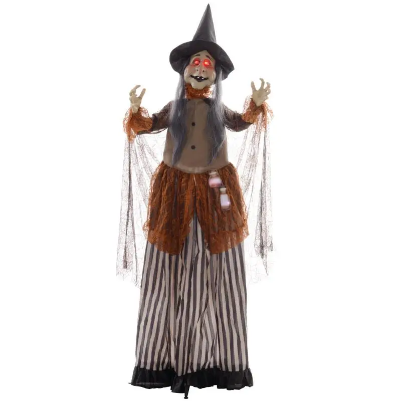 Halloween Witch Decoration with Sound and Light