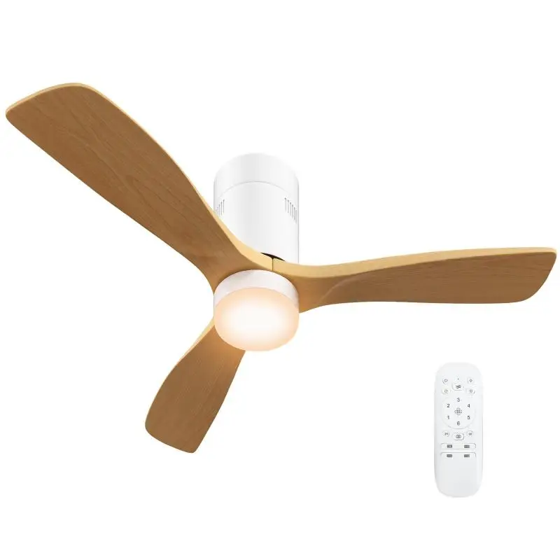Ceiling Fan with LED Light, 6 Speeds