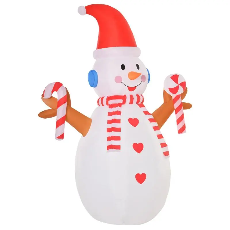 Inflatable Snowman with Rotating Lights, 240 cm