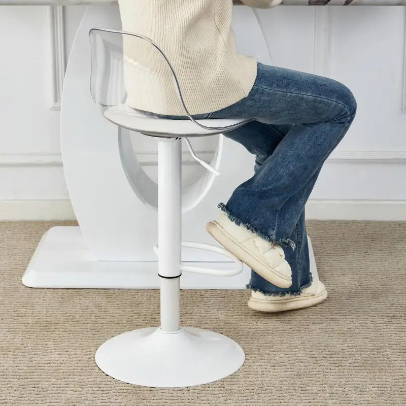 Set of 2 Adjustable Bar Stools with Swivel Seats