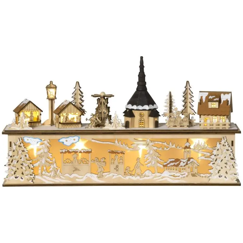 Christmas Village Decoration with 10 LED Lights