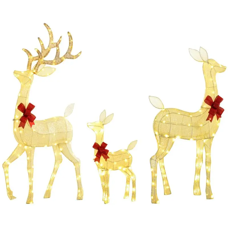 Reindeer Family Christmas Lights, 283 LEDs