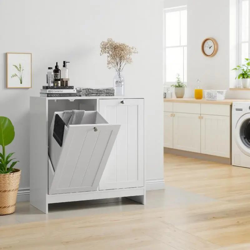 Tilt-Out Laundry Hamper with 2 Removable Baskets