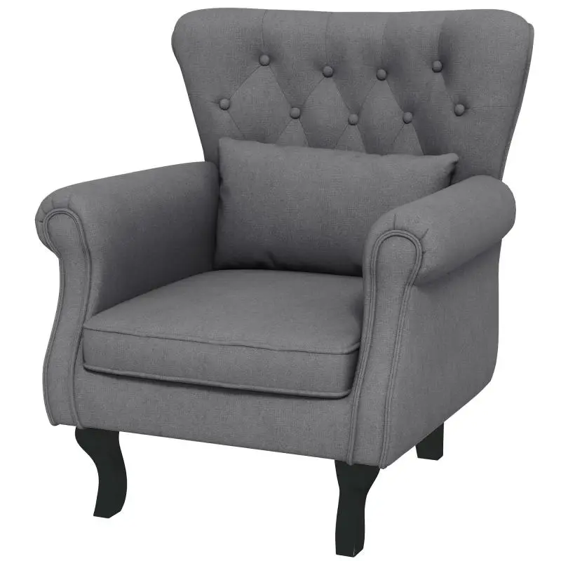 Vintage Armchair, Dark Grey