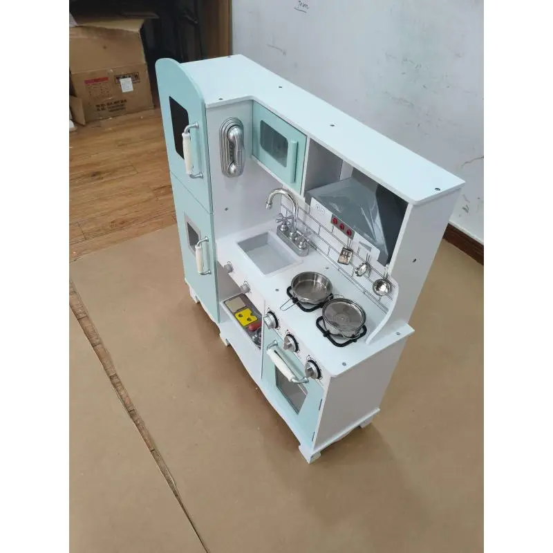 Wooden Toy Kitchen with Lights and Sounds