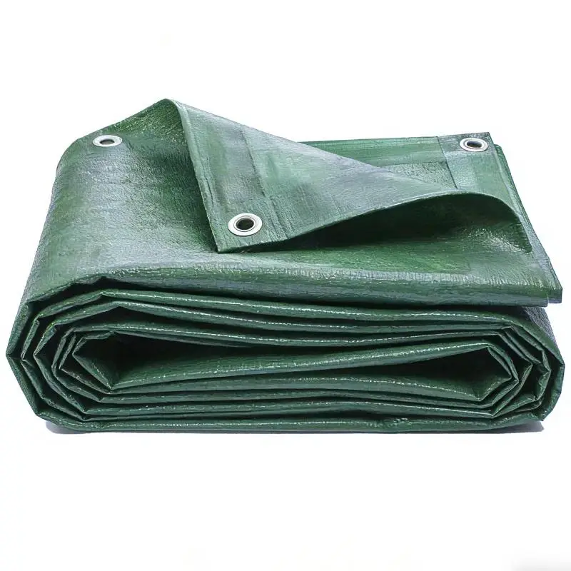Green Waterproof Tarpaulin, 8 × 6 m